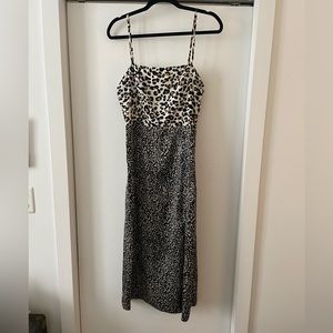 Lulu’s two-tone cheetah print dress
